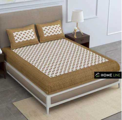 Multi colour 100% cotton Printed Bed Sheet 