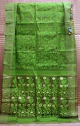 Designer Green Jamdani saree
