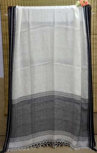 Designer Plain Linen saree