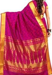 yellow paithani saree
