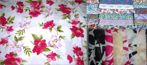 Floral Printed Polyester Fabric  by Classic Export