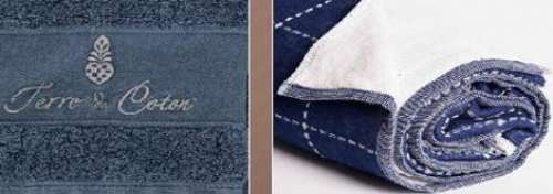 Blue Cotton Towels by Mauria Udyog Limited