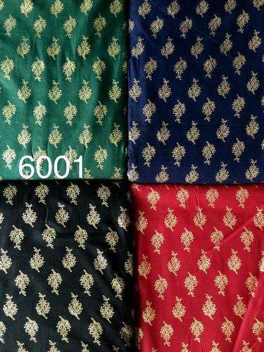 Rayon 140 Gm Gold Print Fabric  by R K Dyers
