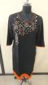 Rayon Plain Embroidered Kurtis thumb 1