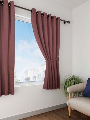 Half panama cotton curtain
