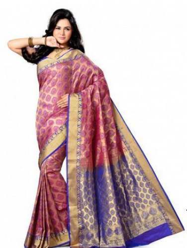 Handloom Pure Silk Pink Saree by Aarini