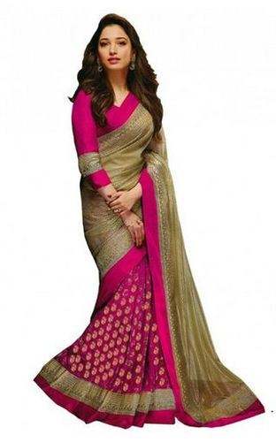 Tamanna Pink Embroidered Half saree by Aarini