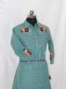 Cotton Chambray Embroidered Kurti thumb 1