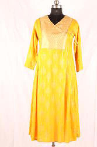 Partywear Kurti with Brocade Yoke 