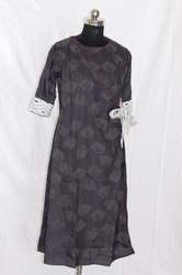 Rayon Ajrak Khadi Print Kurti
