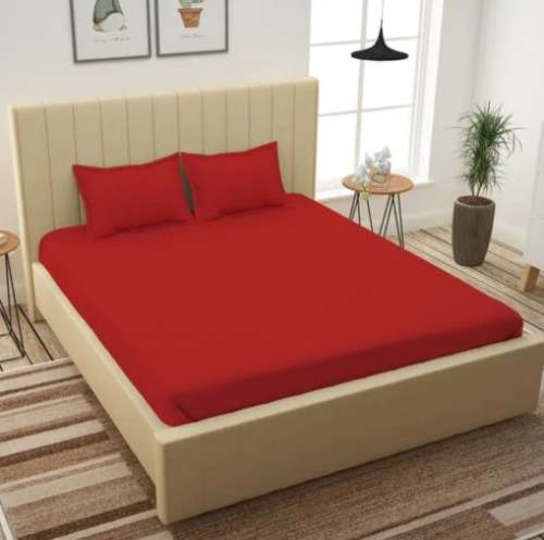 Simple And Plain King Size Bed Sheet by Elite Decor Private Limited