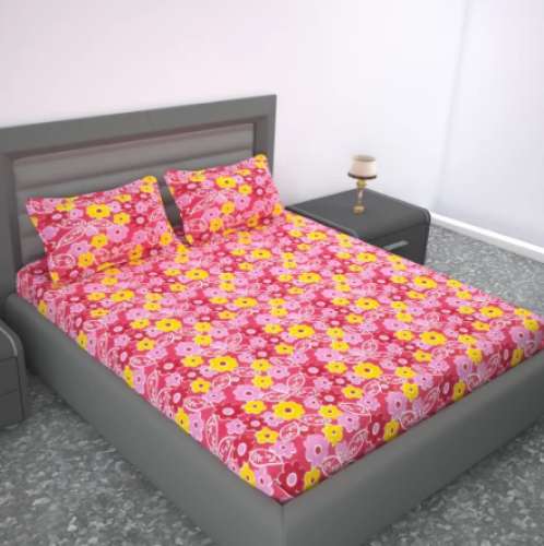 Multi colored Cotton Printed Double Bed Sheet by Jindal Worldwide Limited