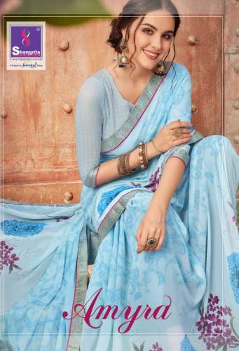 Geo Printed Jacquard Border Sarees
