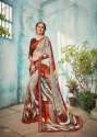 Geo Printed Jacquard Border Sarees thumb 1