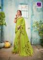 Geo Printed Jacquard Border Sarees thumb 6