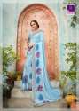 Geo Printed Jacquard Border Sarees thumb 8