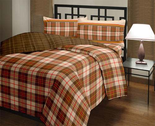 checks print bed sheet