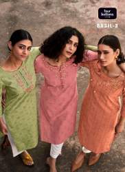 Basil Vol 3 Cotton Designer Kurti by Four Buttons