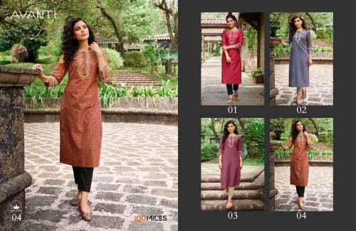 Buy Avanti Cotton Stylish Kurti by 100 Miles 