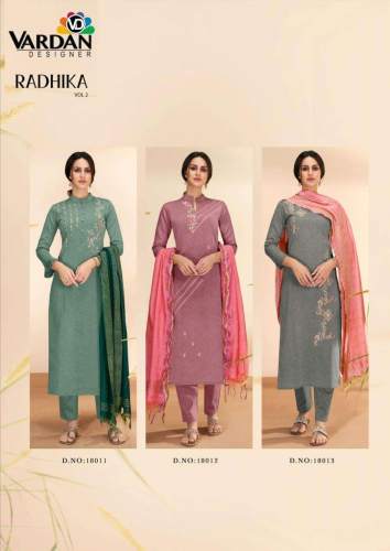 Radhika Vol 2 Kurti Pant with Dupatta by Vardan by Kapdavilla