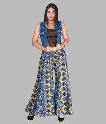 Blue Cotton Divider Palazzo