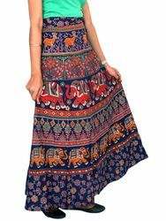 Jaipuri Cotton Printed Wrap Around Skirt