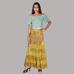 Vintage Silk Magic Wrap Around Skirt1