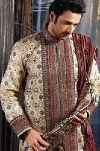 Embroidered Sherwani by Subh Vivaah