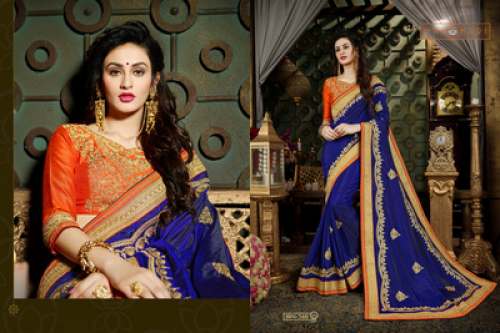 Embroidery Art Silk Fashion Saree