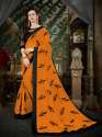 Fancy  Embroidered Georgette Saree thumb 1