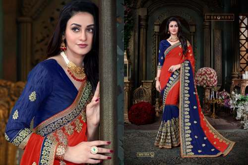 Fancy Embroidery Saree  by Glam Elegance