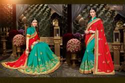 Heavy embroidery Work Silk Saree
