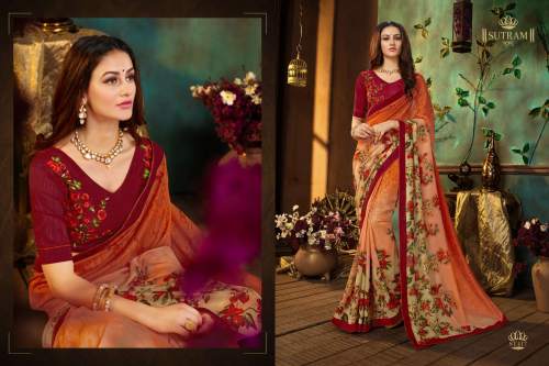 Printed Georgette Saree