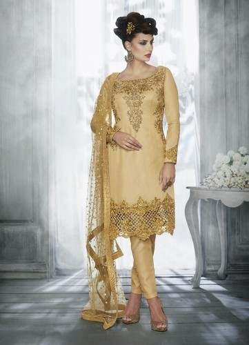 Ladies Embroidered Gold Suits
