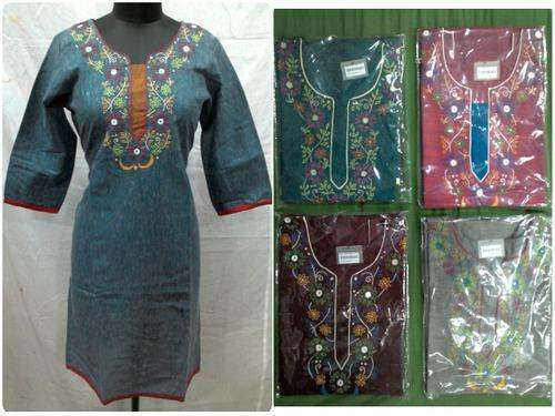 Casual wear Hand work cotton Kurti  by Shreerang Handicraft