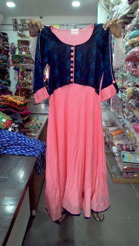 Pink Kurti with Short Jacket style koti by Shreerang Handicraft