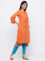 JK4036 Straight Rayon Kurti for Ladies  thumb 2