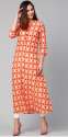 orange-cotton-kurti-for-ladies