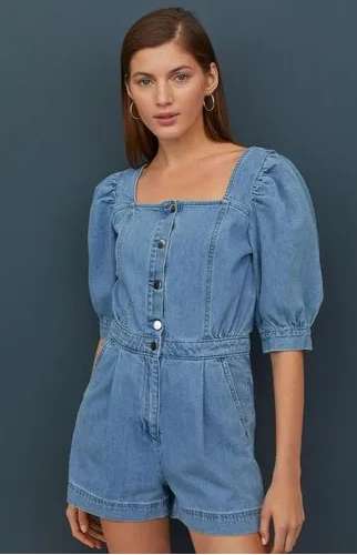 Ladies Denim Short Jumpsuit by Neo Fashions