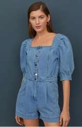 Ladies Denim Short Jumpsuit