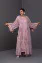  BEAUTIFUL LAVENDER PINK EMBROIDERY SEQUENCE WORK COTY GOWN 