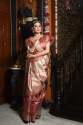 BROWN JAMDANI WEAVING TUSSAR SILK SAREE
