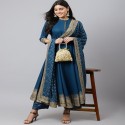 launching-blue-anarkali-gown-with-dupatta-and-plazo