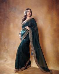 Presenting New Heavy Embroidery Sequence Work Saree by lovit fashion