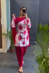 Trending New Designer Top With Chudidar Pent Style Dupatt Set