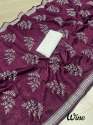 TRENDING NEW WINE SILK SAREE WITH RAW SILK BLOUSE