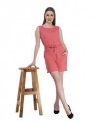 Ladies Plain Short Jumpsuit
