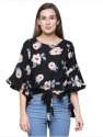 ladies-ruffle-sleeve-printed-top