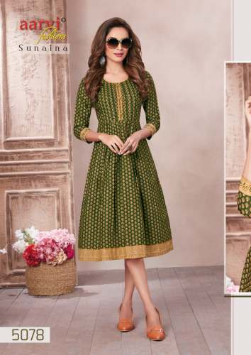 Aarvi Fashion Sunaina Vol-1 Cotton Kurtis  by Aarvi Fashion