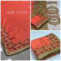 Beautiful Designer Embroidery Work Saree thumb 4